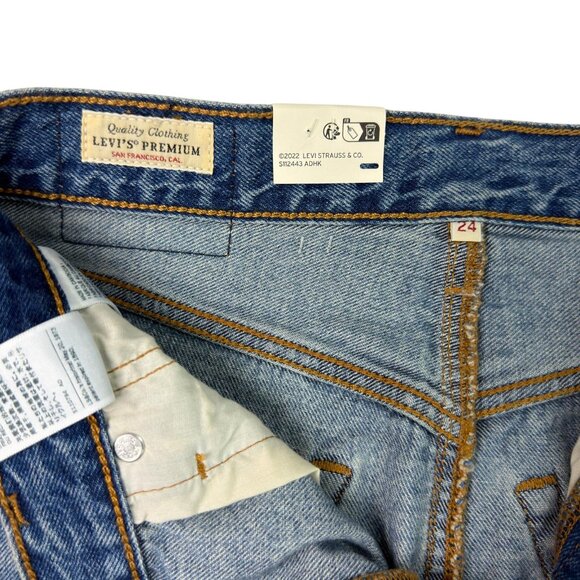 Levi’s Premium Iconic Long Denim Maxi Skirt Blue Women’s 24 / 00 / XXS NWT - Picture 8 of 16